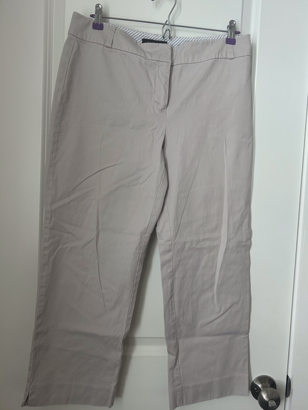 Talbots size 8 Stretch Straight-Leg Pants — Light Taupe